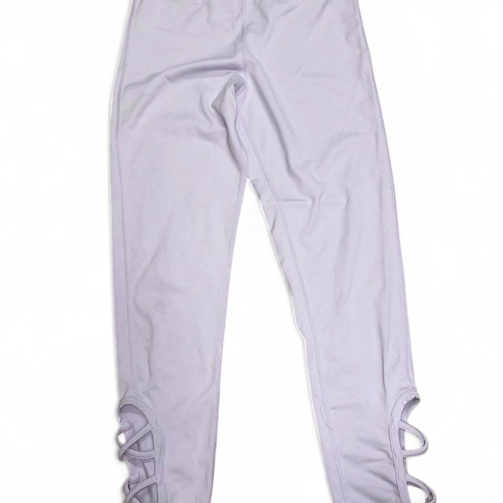 Alphalete Light Purple Lace Up Leggings Activewear Gym Yoga Small 22 Inseam